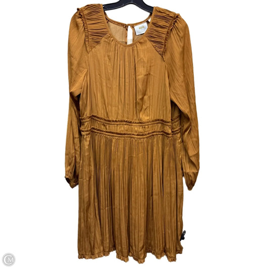 Dress Casual Midi By Maeve In Gold, Size: L