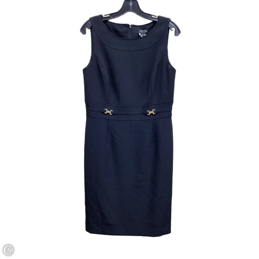 Dress Casual Midi By Tahari By Arthur Levine In Black & Gold, Size: 6