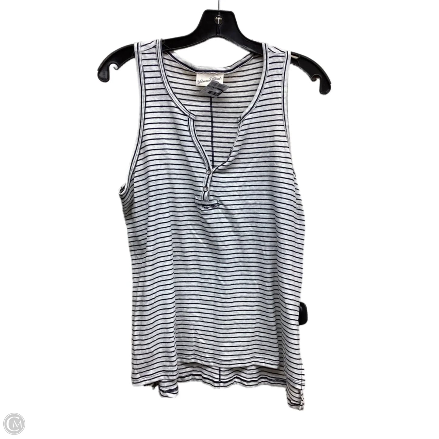 Top Sleeveless By Universal Thread In Striped Pattern, Size: M