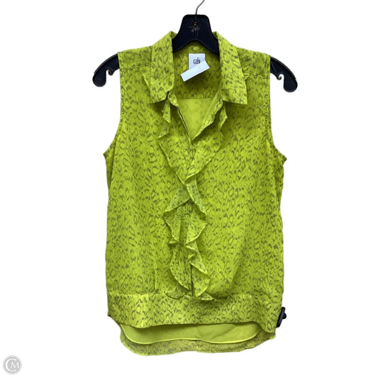 Top Sleeveless By Cabi In Yellow, Size: Xs