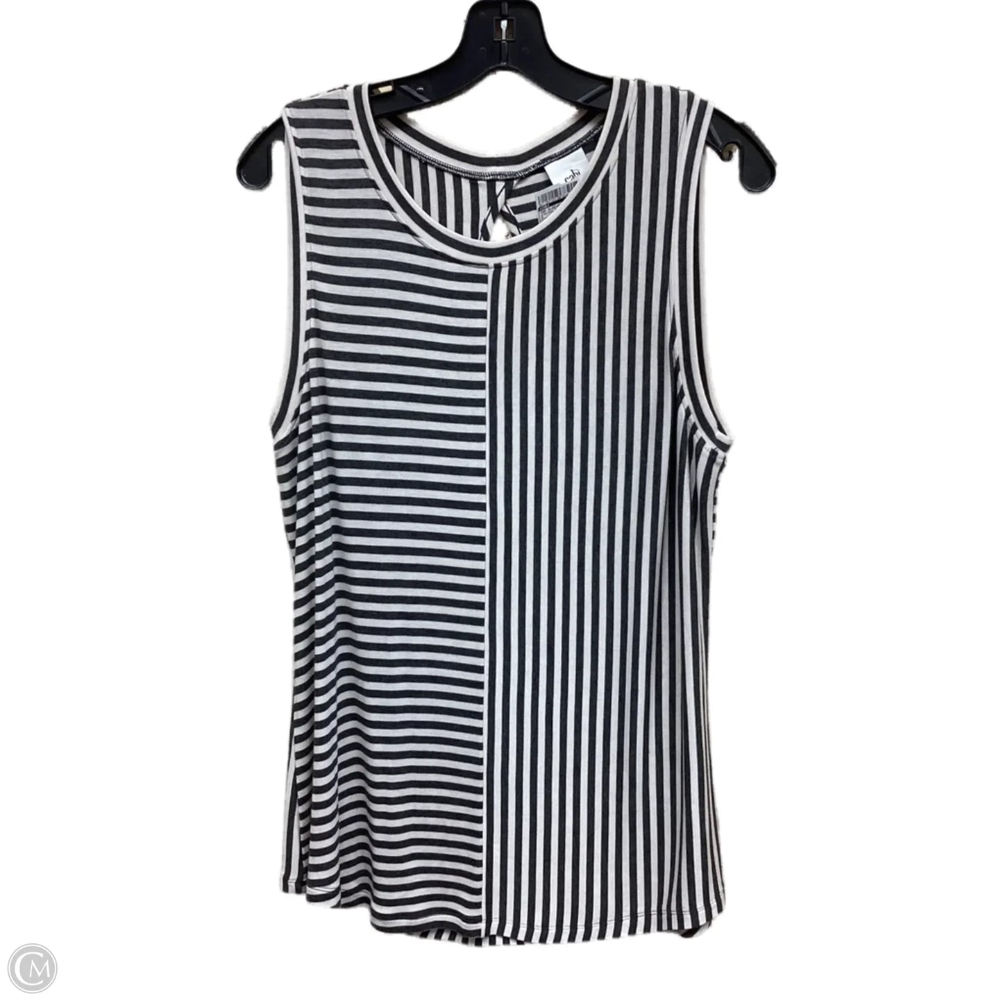 Top Sleeveless By Cabi In Striped Pattern, Size: M