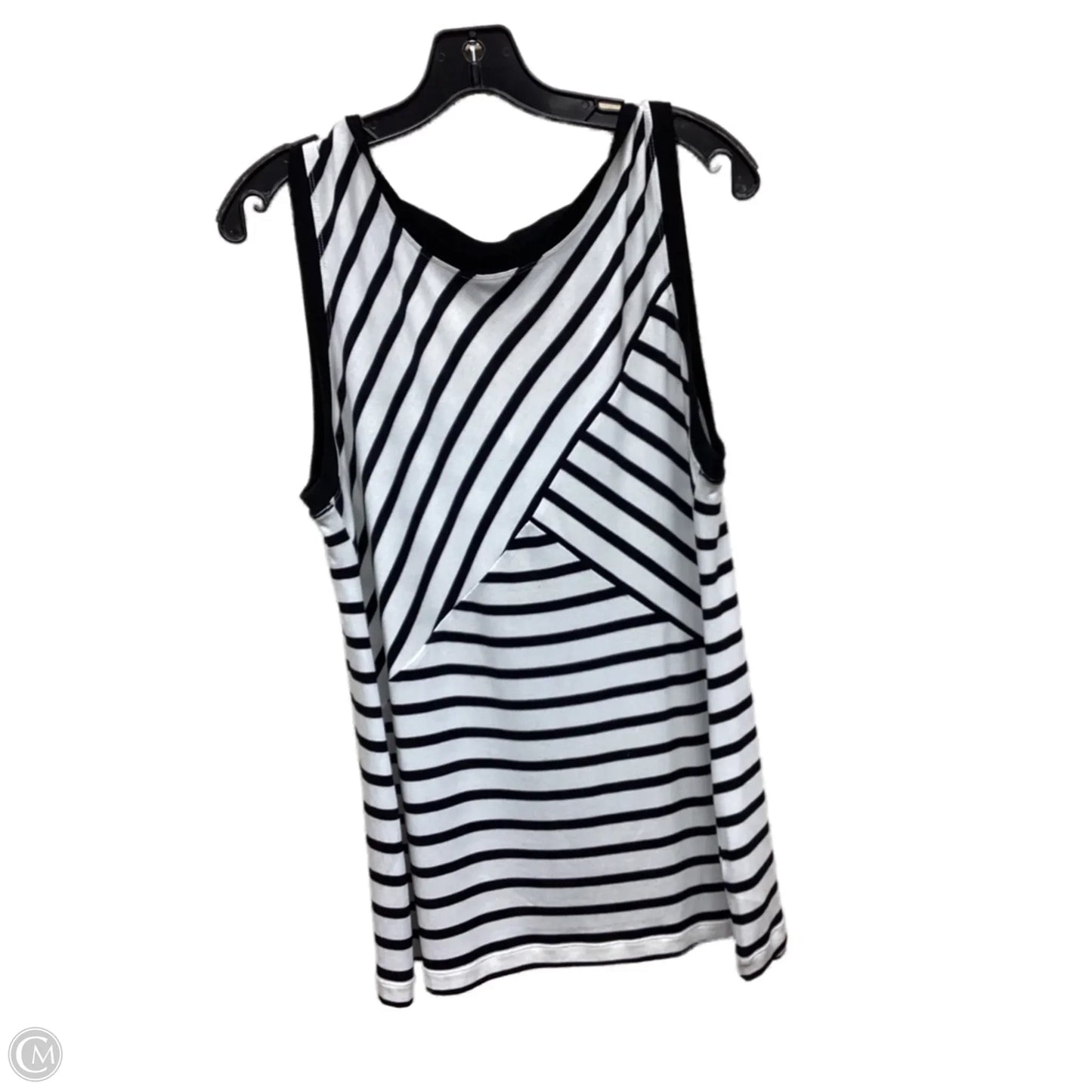 Top Sleeveless By Cabi In Striped Pattern, Size: M
