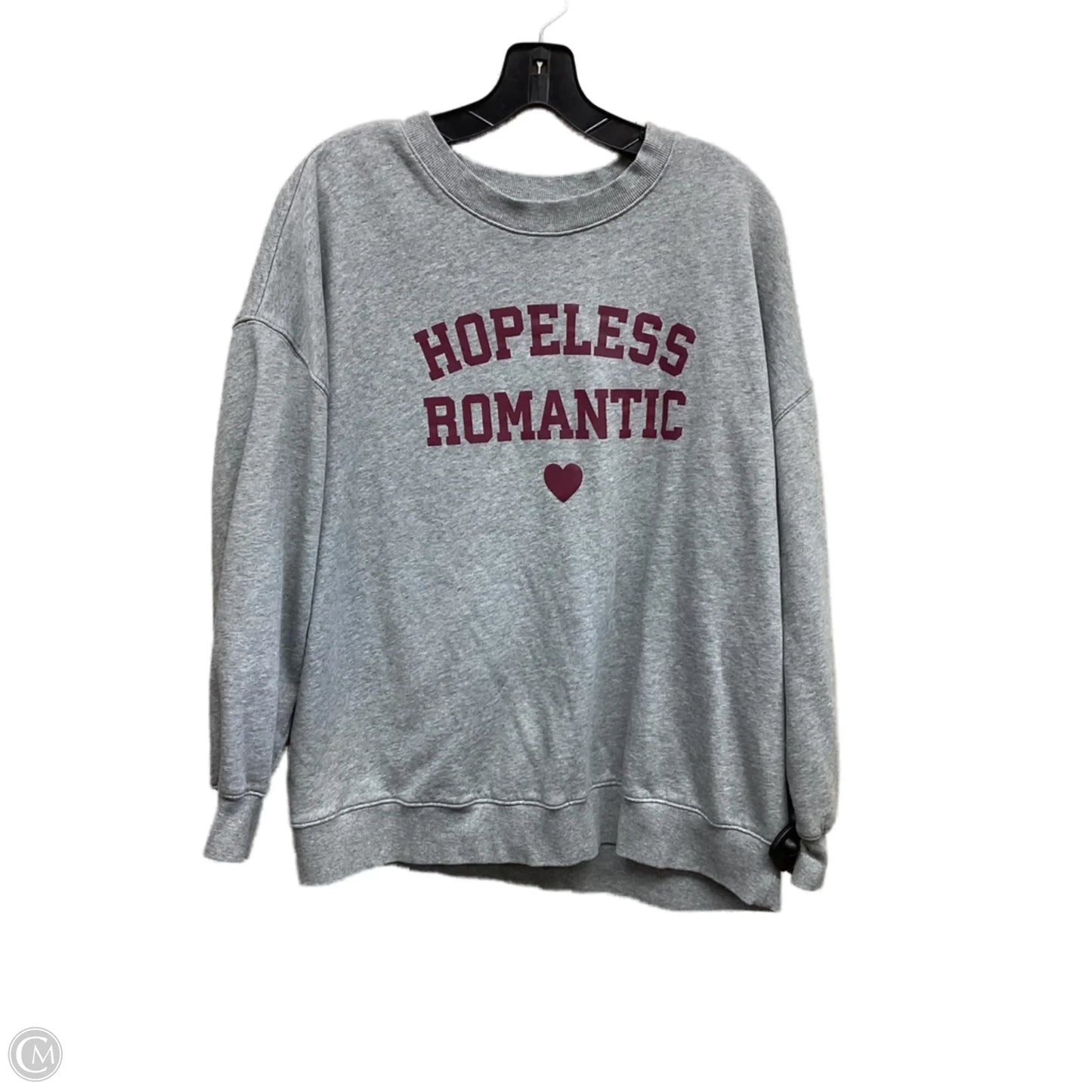 Sweatshirt Crewneck By Old Navy In Grey, Size: L