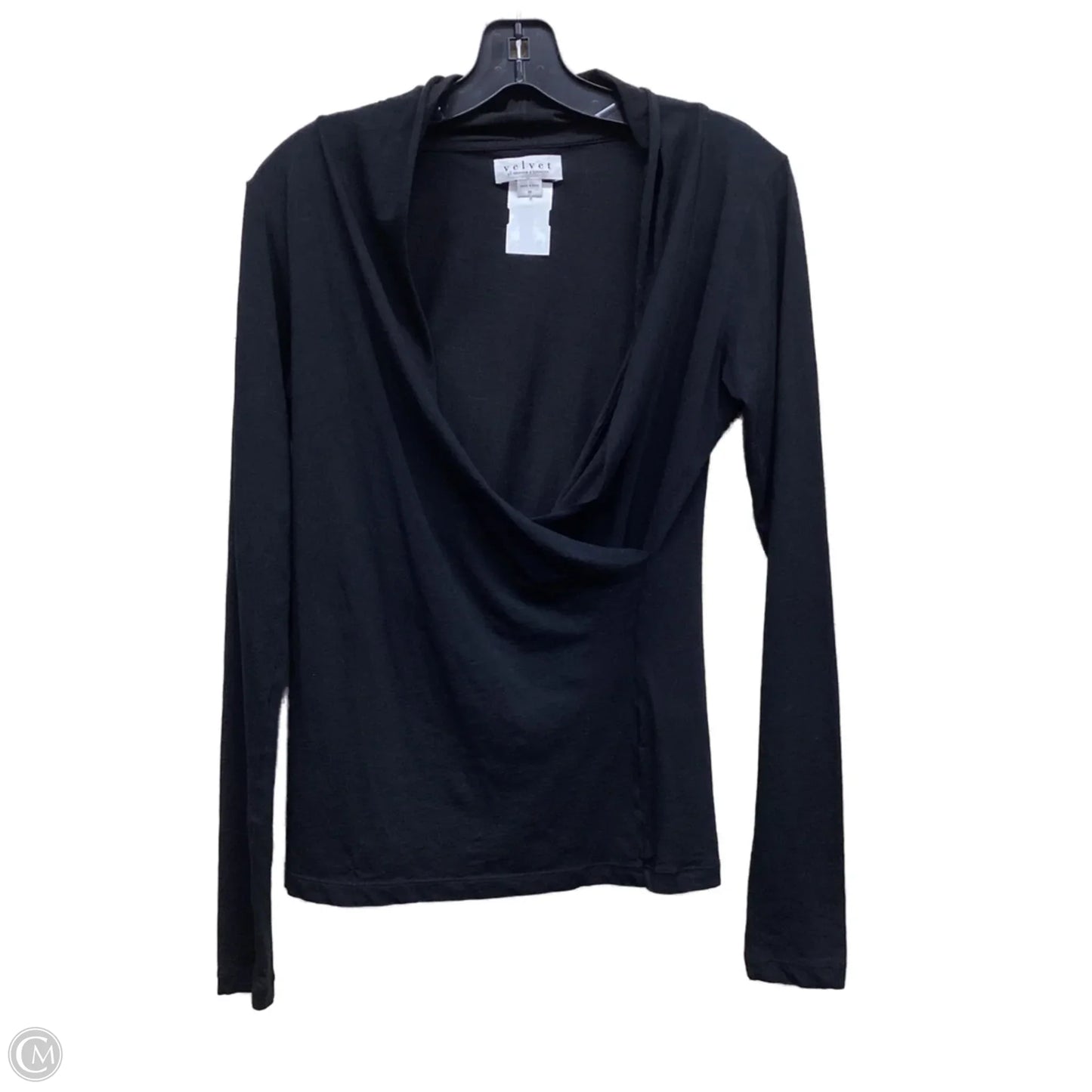 Top Long Sleeve By Velvet In Black, Size: M