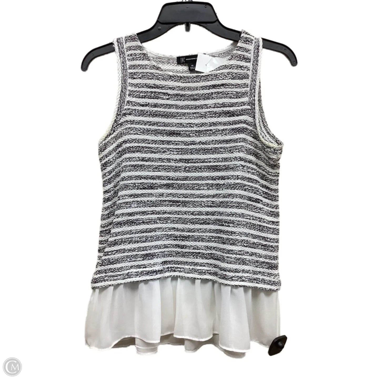 Top Sleeveless By Inc In Striped Pattern, Size: Xs