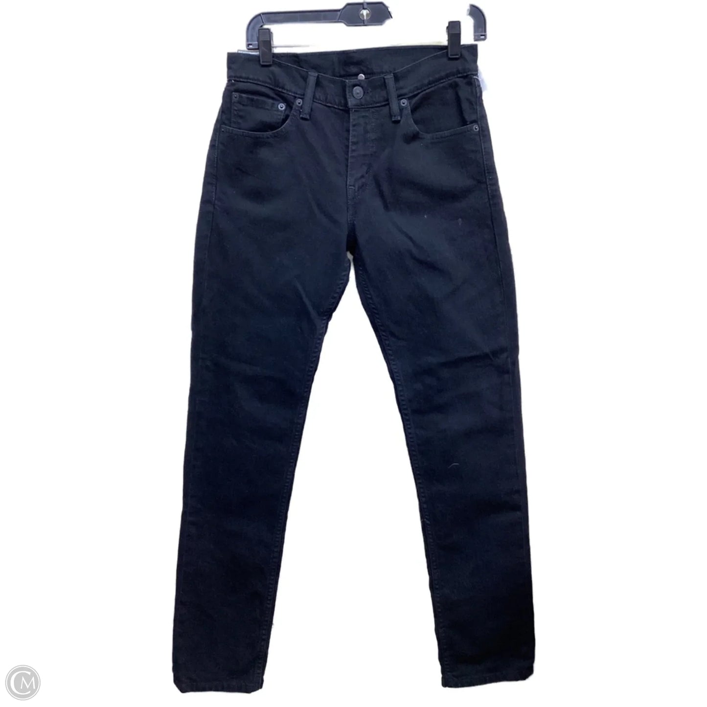 Jeans Straight By Levis In Black Denim, Size: 6