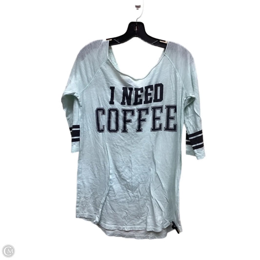 Top Long Sleeve By Pink In Green, Size: M