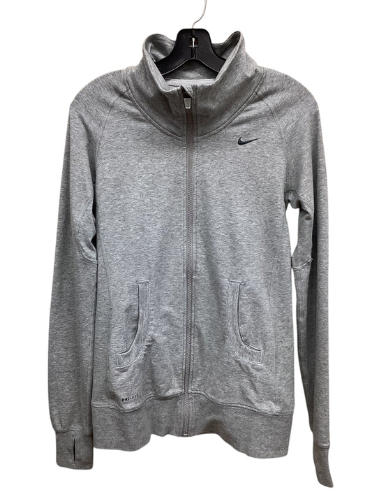 Athletic Jacket By Nike Apparel In Grey, Size: M