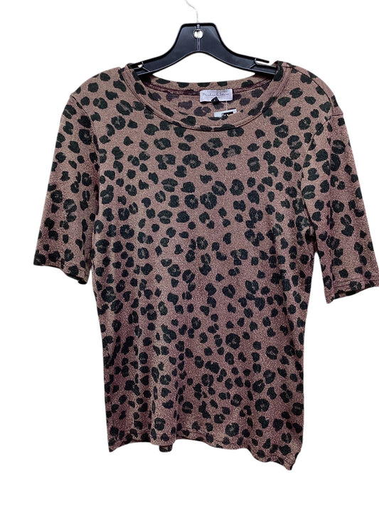 Top Short Sleeve By Michael Stars In Brown, Size: L