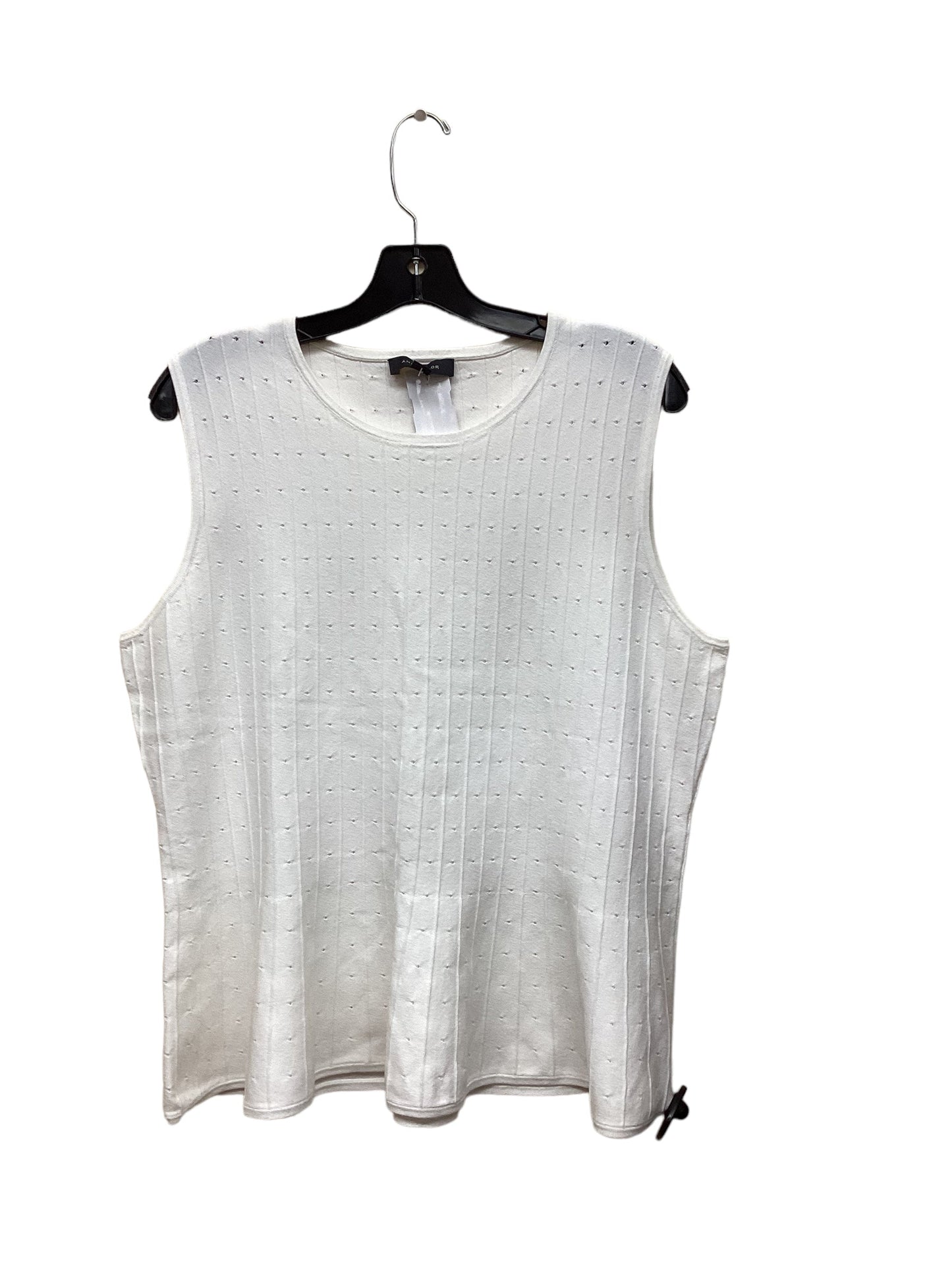 White Top Sleeveless Ann Taylor, Size Xl