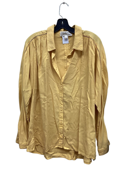 Top Long Sleeve By Cloth & Stone In Yellow, Size: Xl