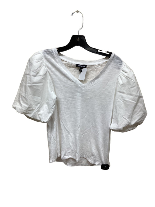 White Top Short Sleeve Express, Size Xs