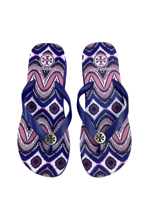 Purple Sandals Flats Tory Burch, Size 9
