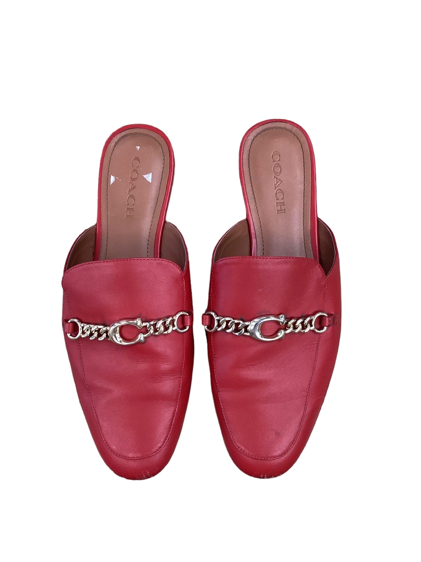 Red Shoes Designer Coach, Size 8.5