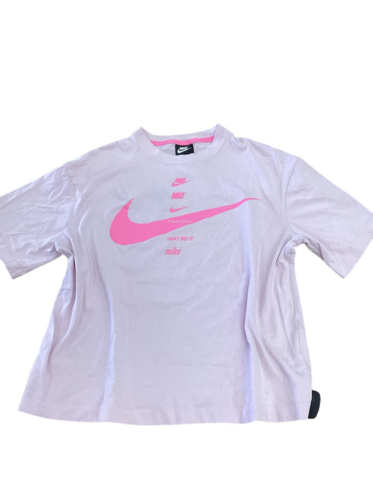 Pink Top Short Sleeve Nike Apparel, Size M