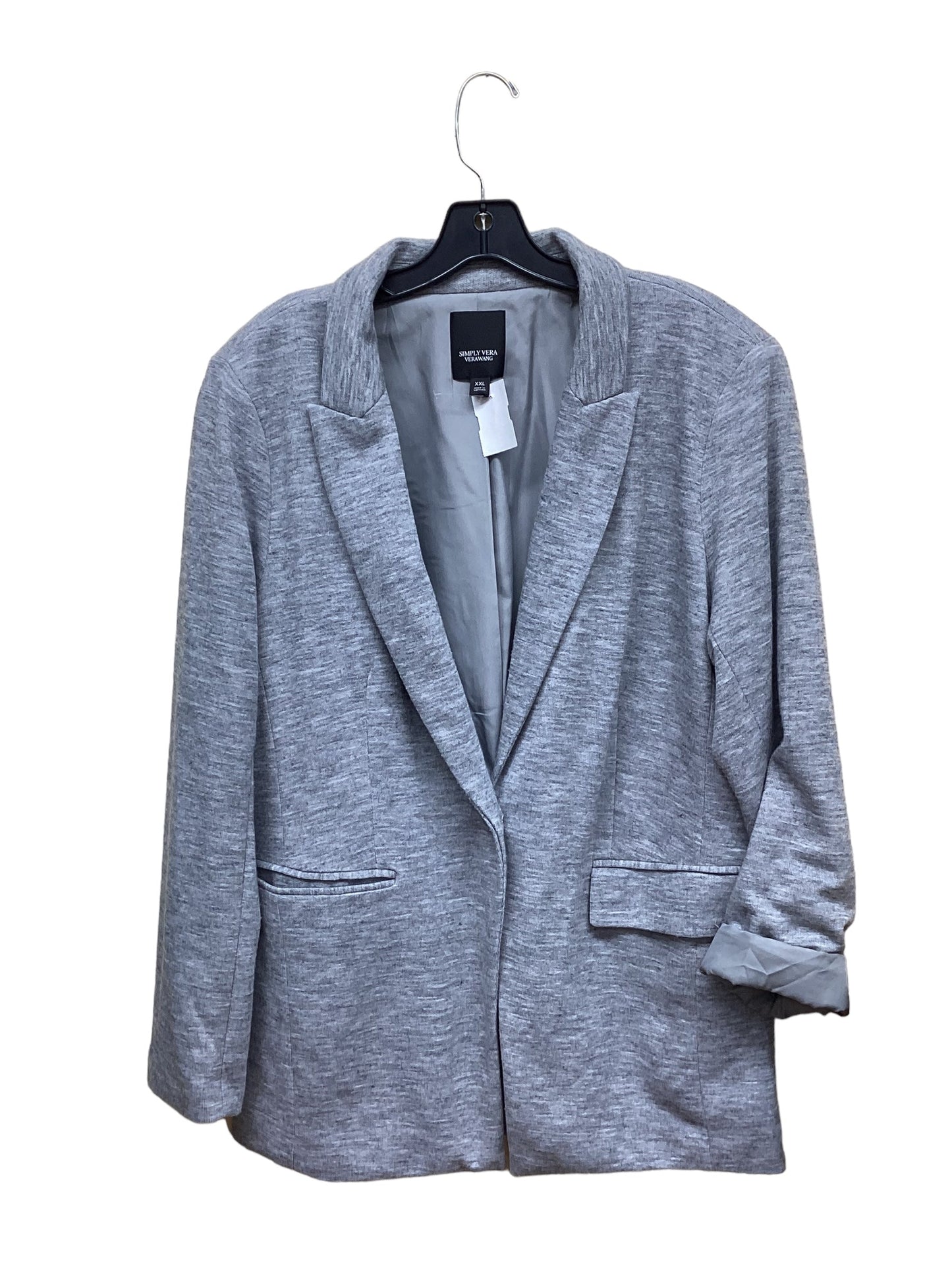 Blazer By Simply Vera In Grey, Size: Xxl