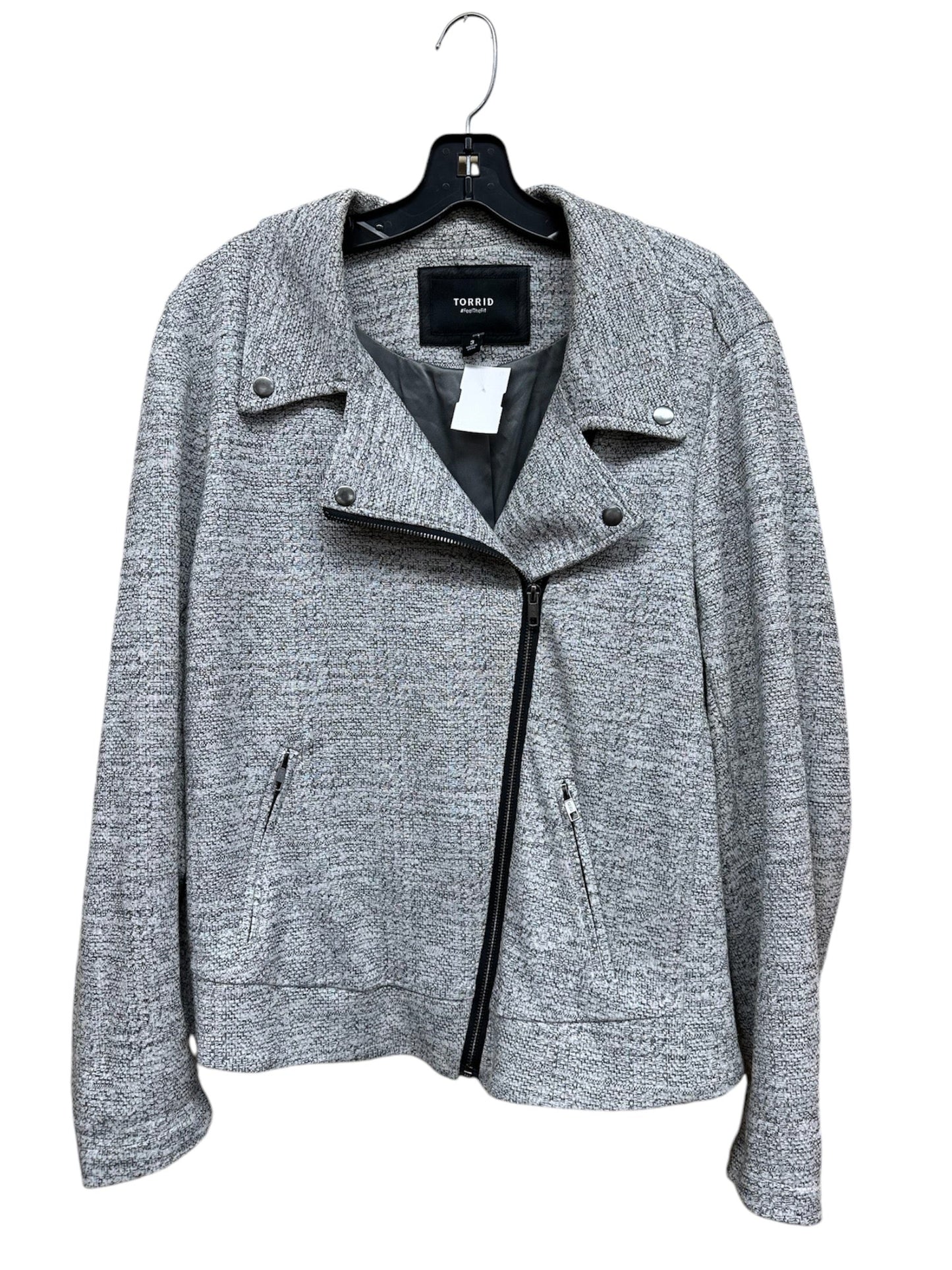 Blazer By Torrid In Grey, Size: 3x