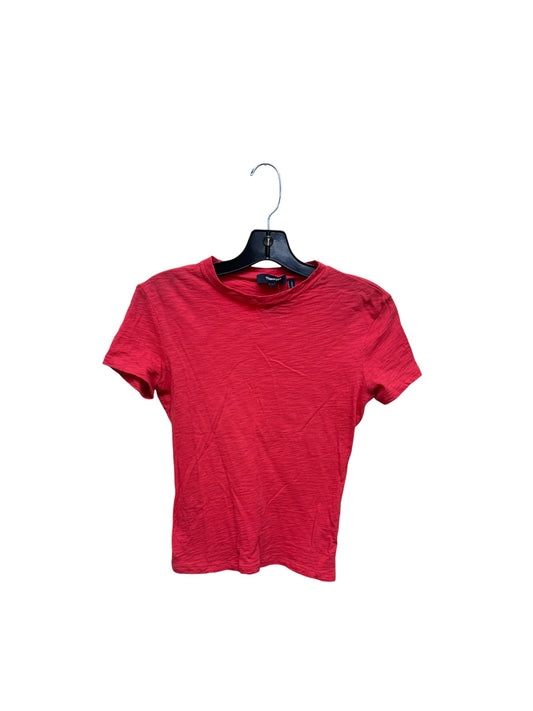 Top Short Sleeve By Theory In Red, Size: Petite