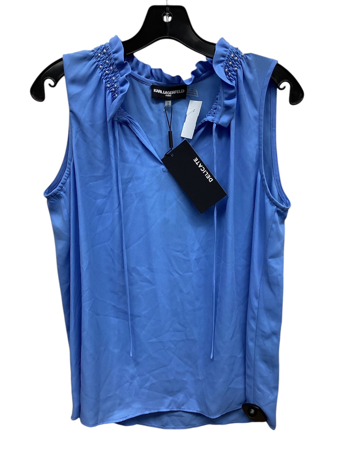 Top Sleeveless By Karl Lagerfeld In Blue, Size: M