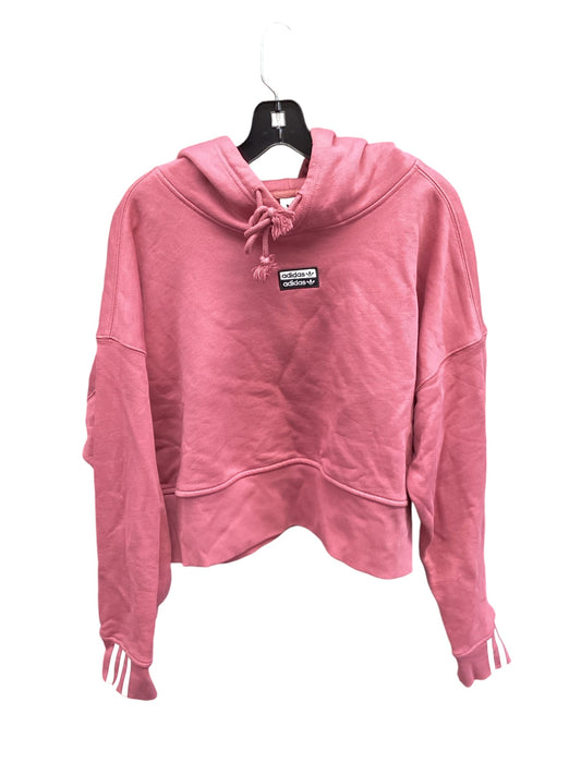 Sweatshirt Hoodie By Adidas In Pink, Size: M