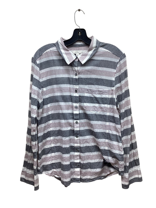 Top Long Sleeve By Caslon In Striped Pattern, Size: M