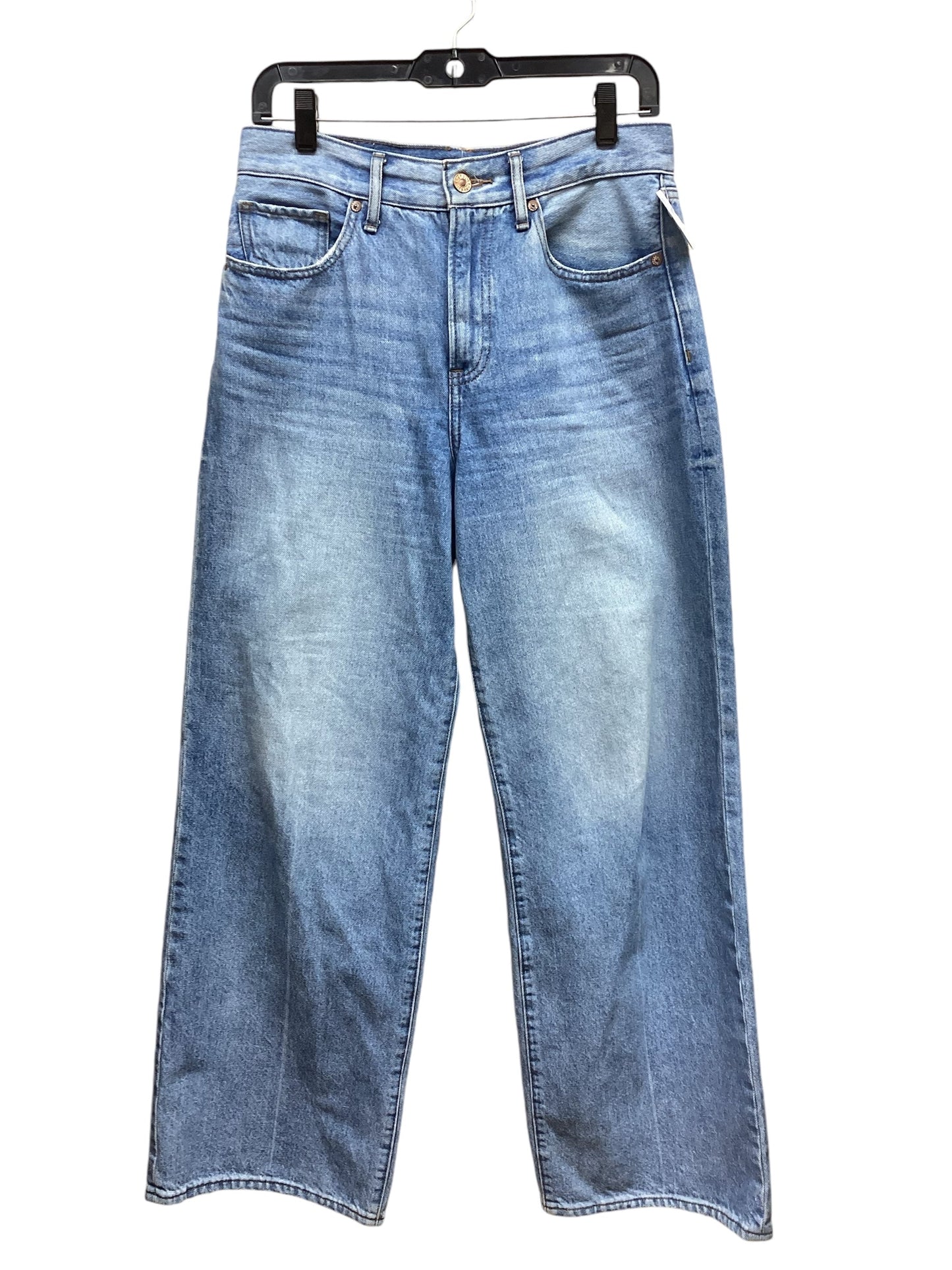 Jeans Flared By Express In Blue Denim, Size: 4