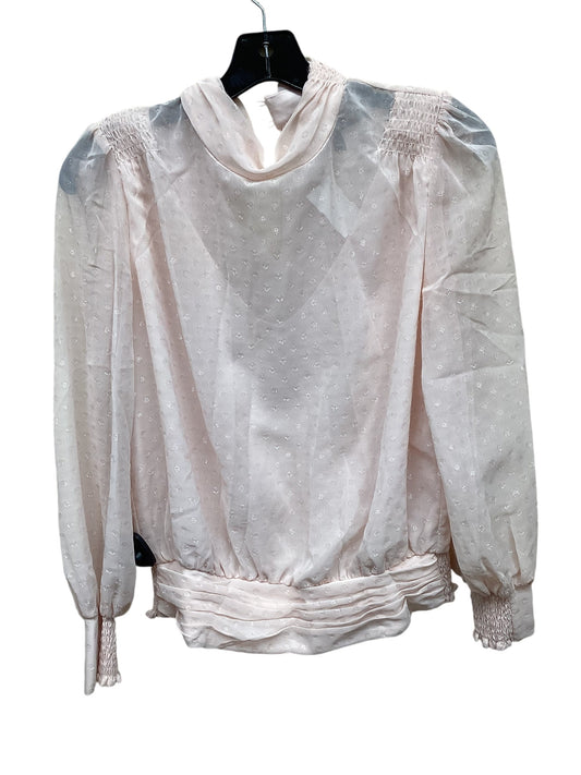 Top Long Sleeve By White House Black Market In Pink, Size: S