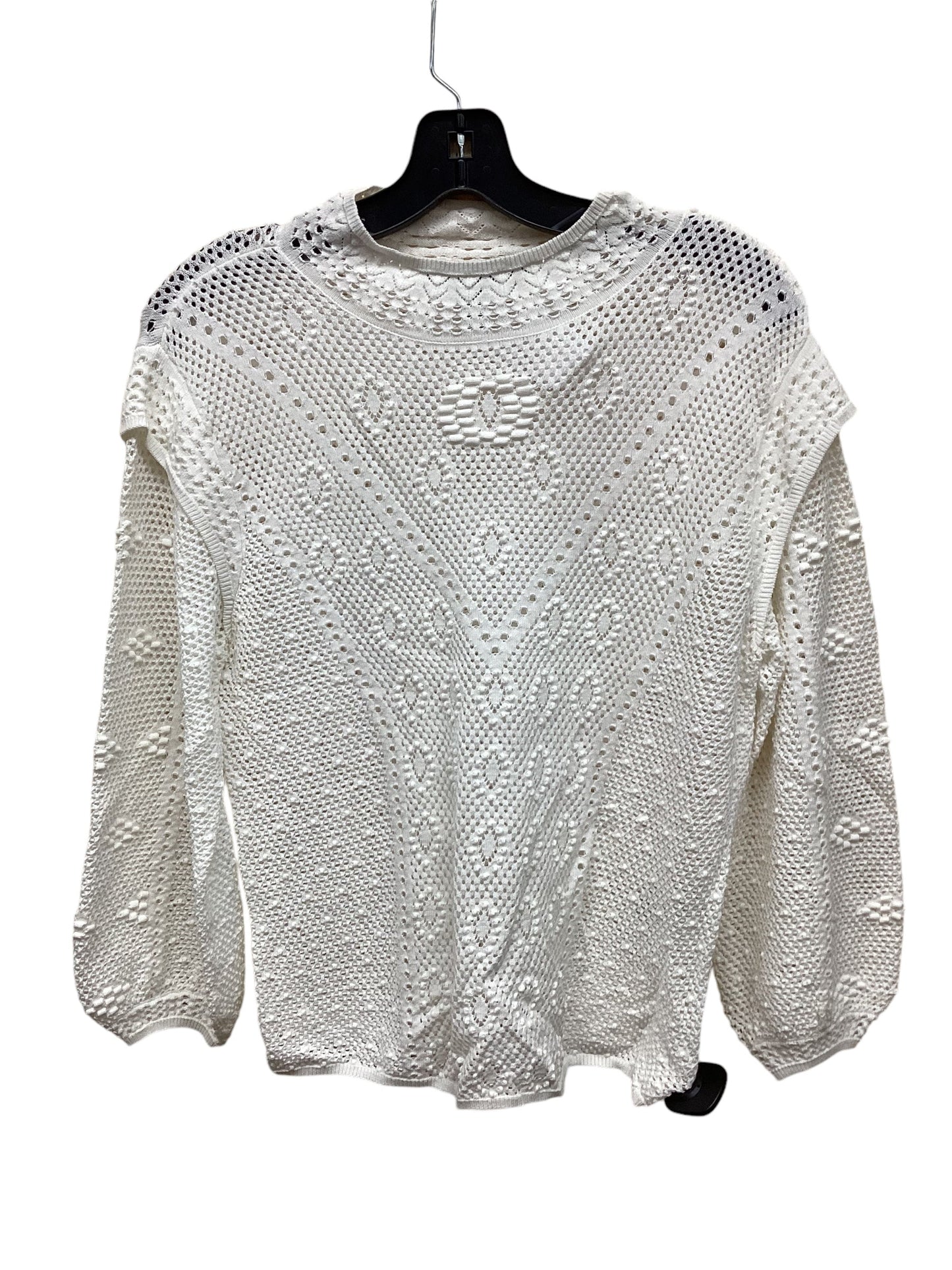 Top Long Sleeve By White House Black Market In White, Size: M