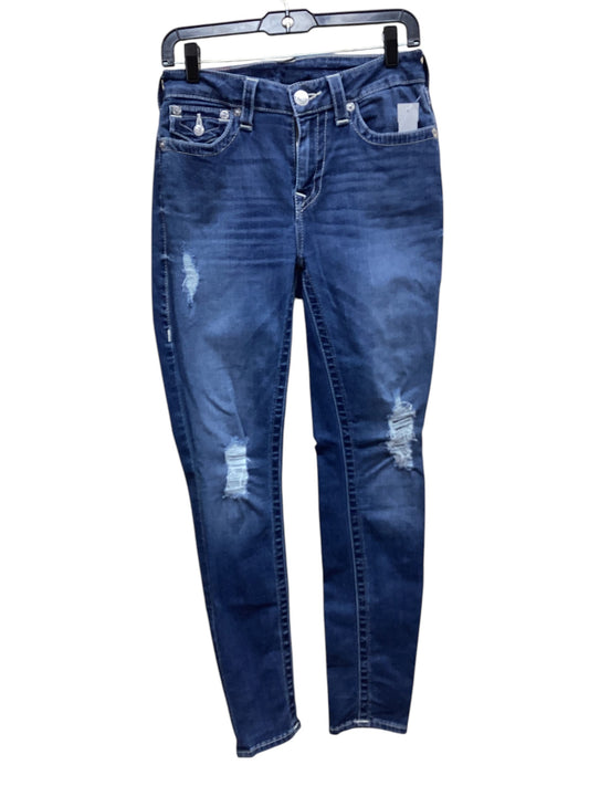 Jeans Skinny By True Religion In Blue Denim, Size: 8