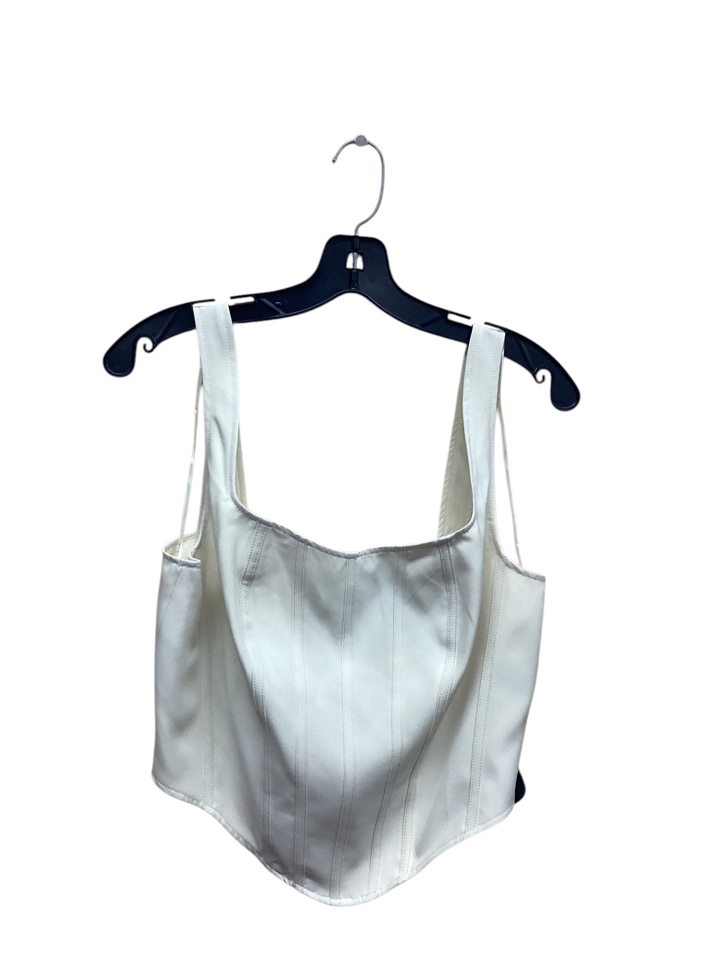 Top Sleeveless By Clothes Mentor In Cream, Size: M