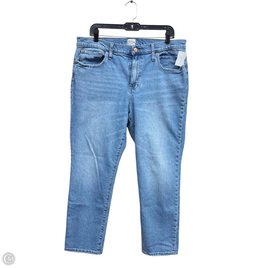 Jeans Straight By J. Crew In Blue Denim, Size: 14