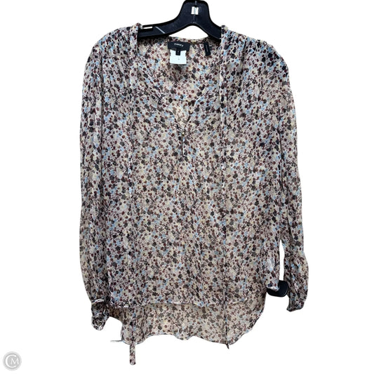 Top Long Sleeve By Theory In Multi-colored, Size: S
