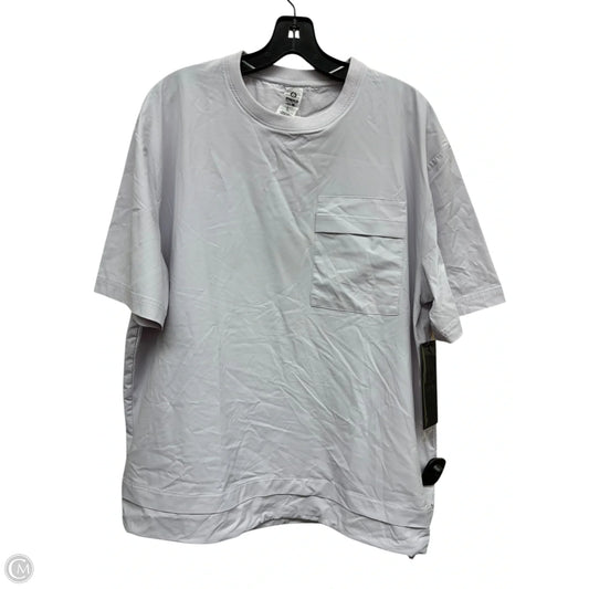 Athletic Top Short Sleeve By Mono B In Purple, Size: L