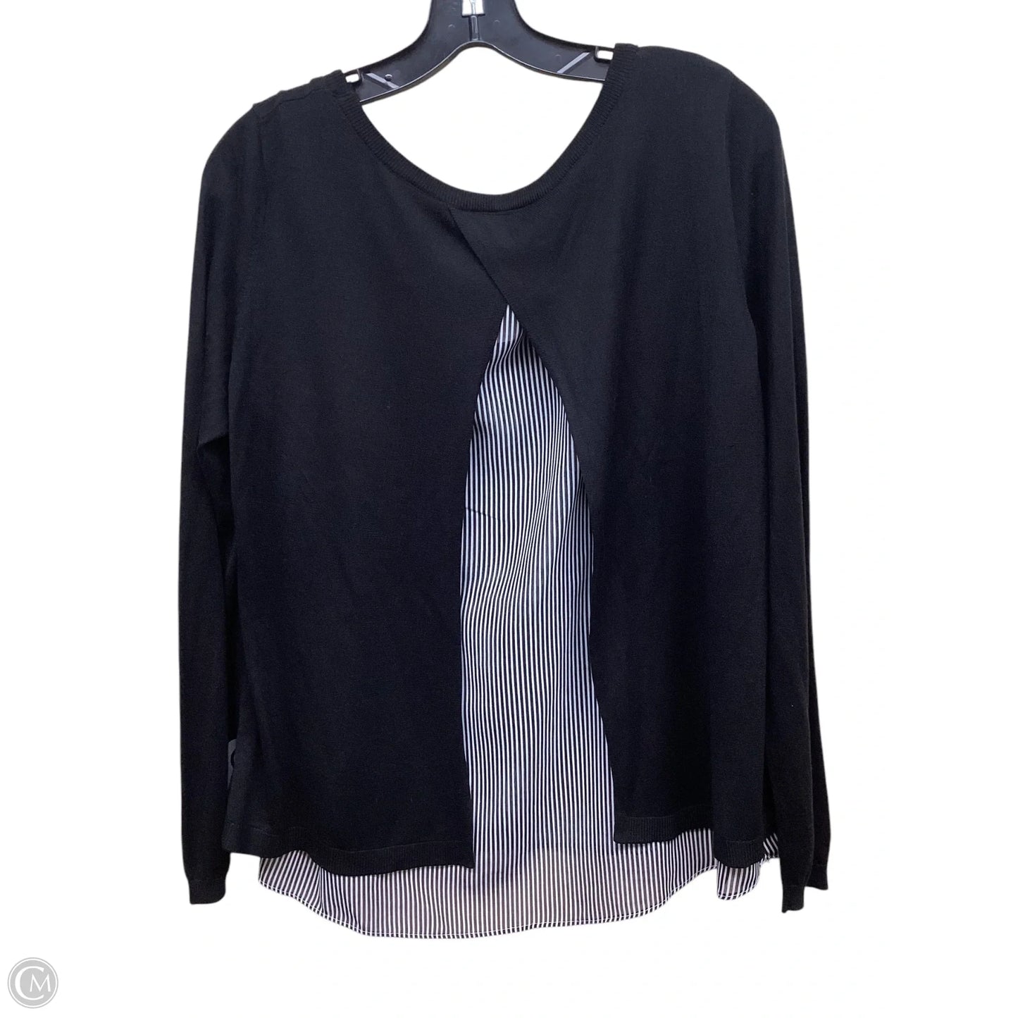 Top Long Sleeve By H&m In Black, Size: M