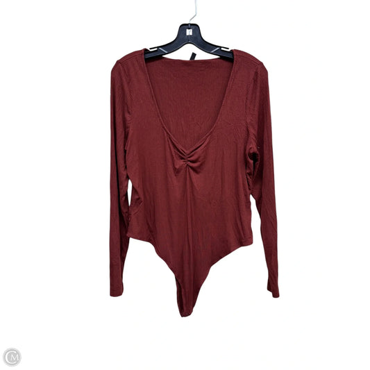 Bodysuit By Banana Republic In Orange, Size: Xl