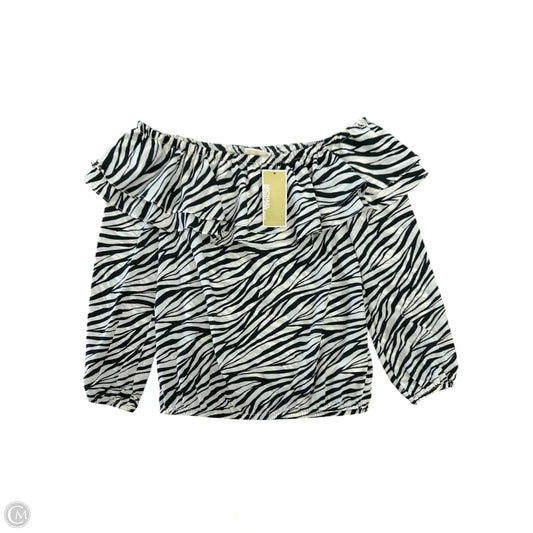 Top Long Sleeve By Michael By Michael Kors In Zebra Print, Size: Xs