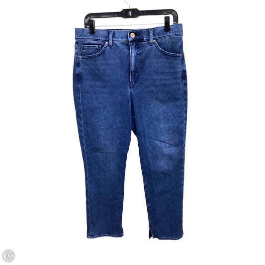 Jeans Skinny By Express In Blue Denim, Size: 12