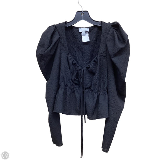 Top Long Sleeve By Topshop In Black, Size: S