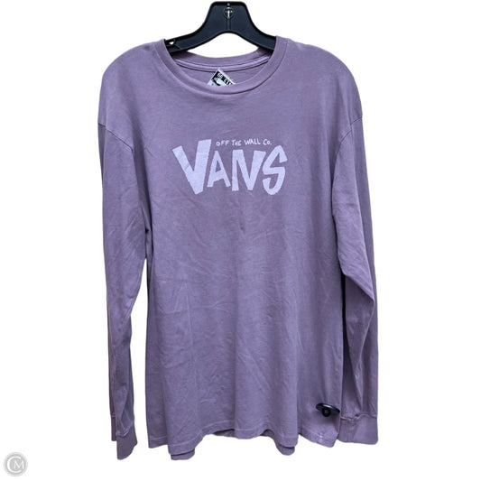 Top Long Sleeve By Vans In Purple, Size: M