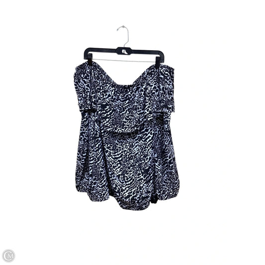 Top Long Sleeve By Michael By Michael Kors In Black & White, Size: 3x