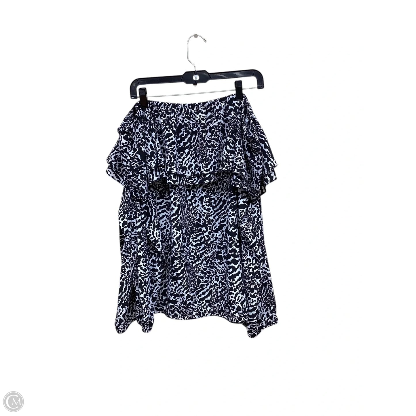 Top Long Sleeve By Michael By Michael Kors In Black & White, Size: 3x