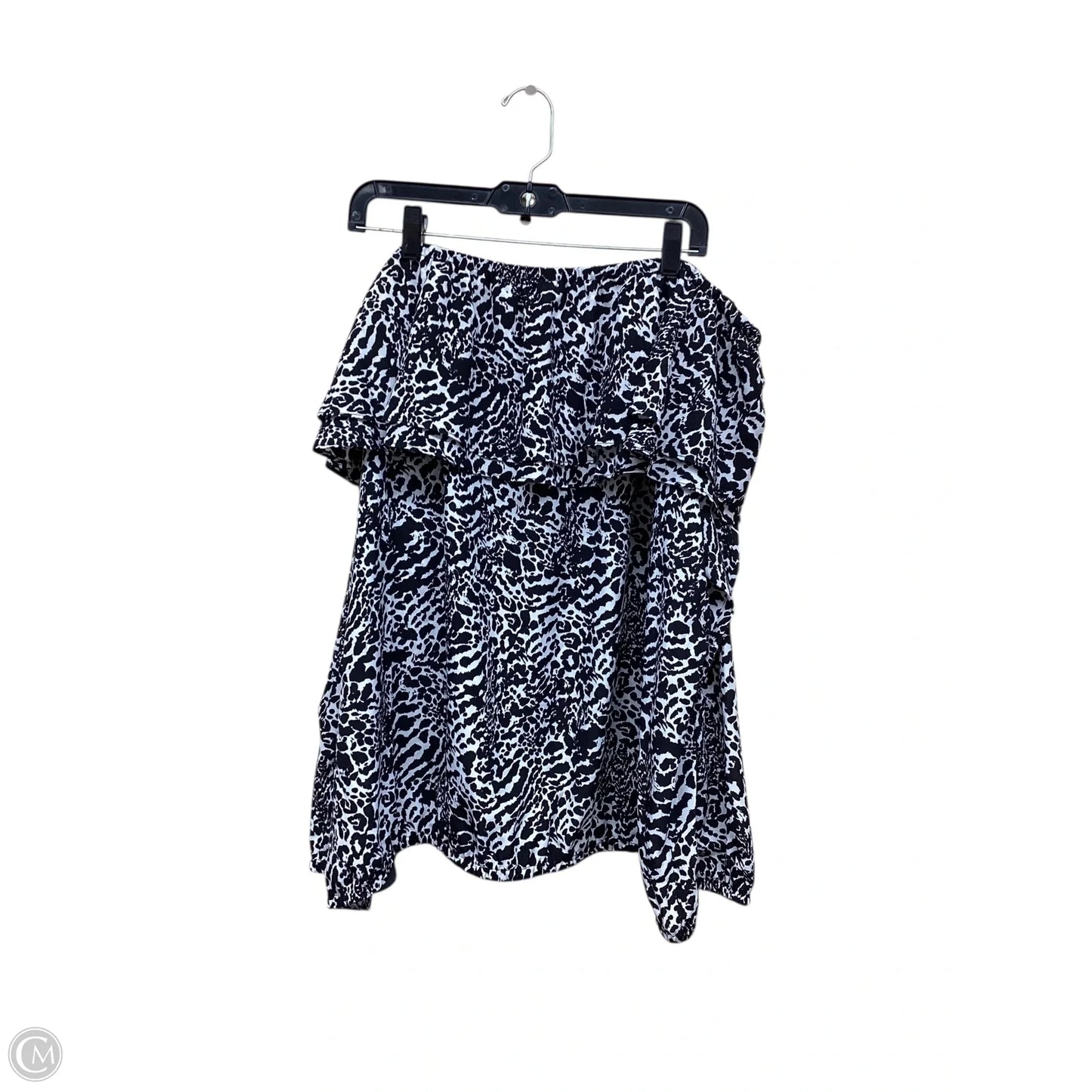 Top Long Sleeve By Michael By Michael Kors In Black & White, Size: 3x