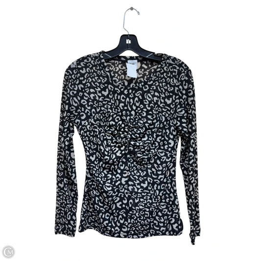 Top Long Sleeve By Cabi In Animal Print, Size: S