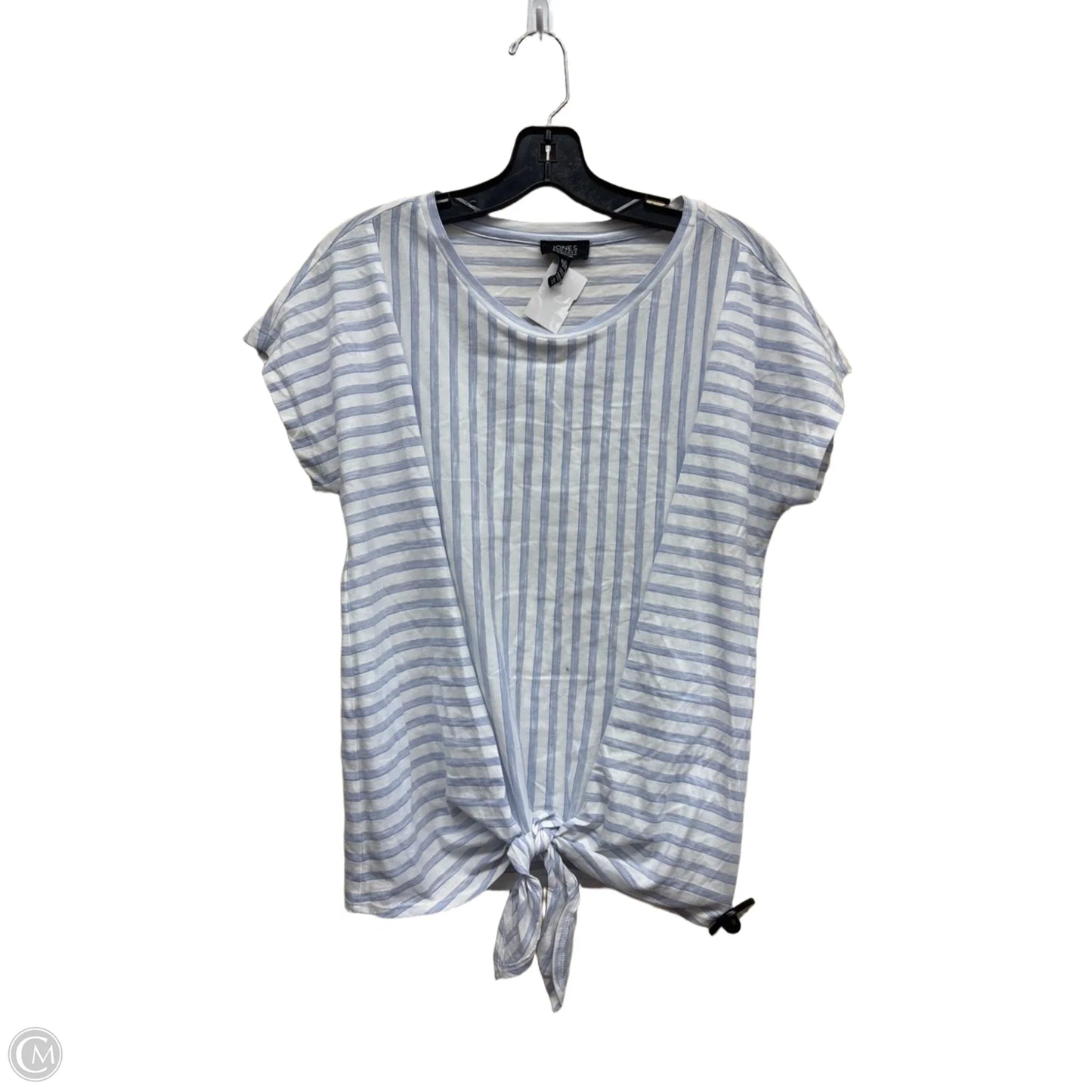 Top Short Sleeve By Jones New York In Striped Pattern, Size: M