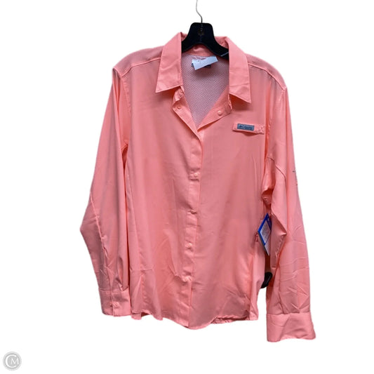 Athletic Sweatshirt Collar By Columbia In Pink, Size: L