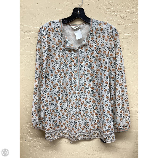 Top Long Sleeve By Max Studio In Floral Print, Size: L