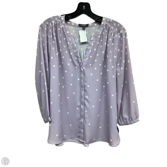 Top Long Sleeve By Not Your Daughters Jeans In Polkadot Pattern, Size: M