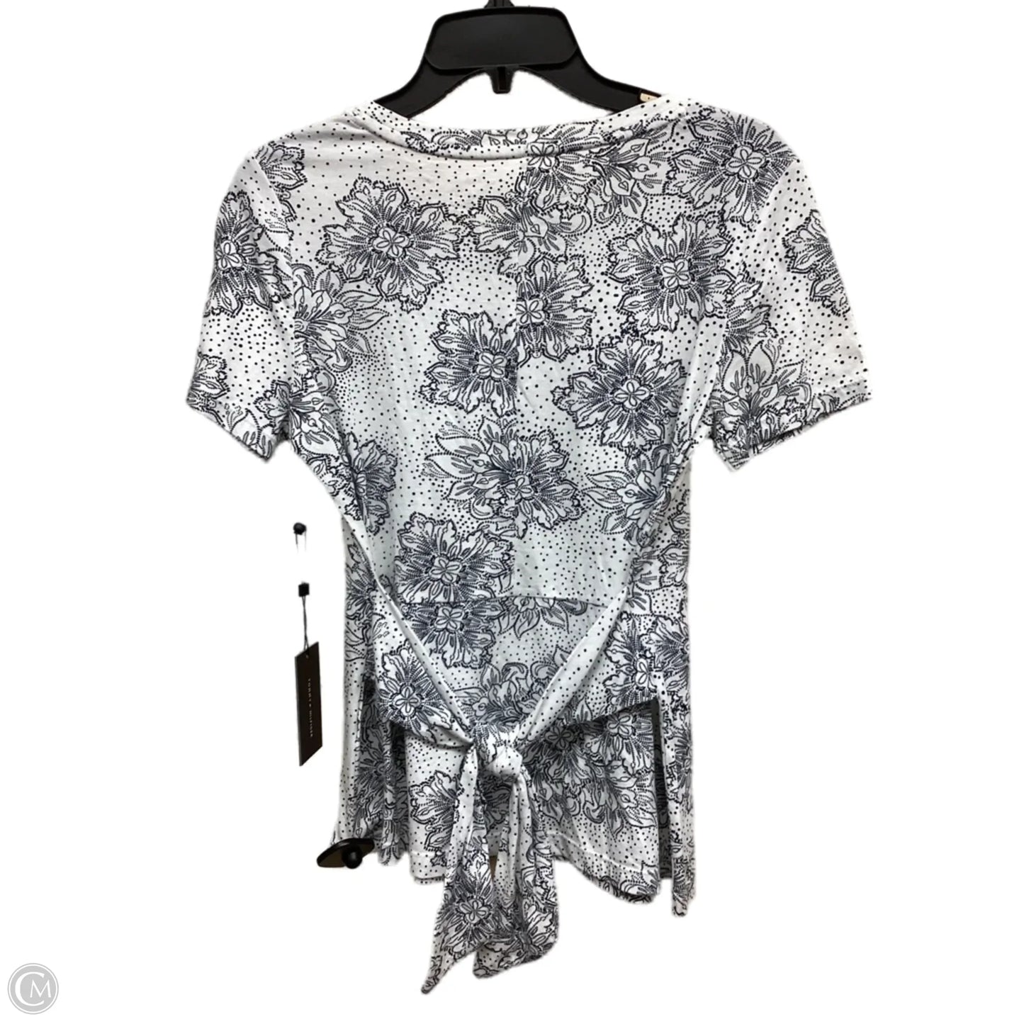 Top Short Sleeve By Tommy Hilfiger In Black & White, Size: Xs