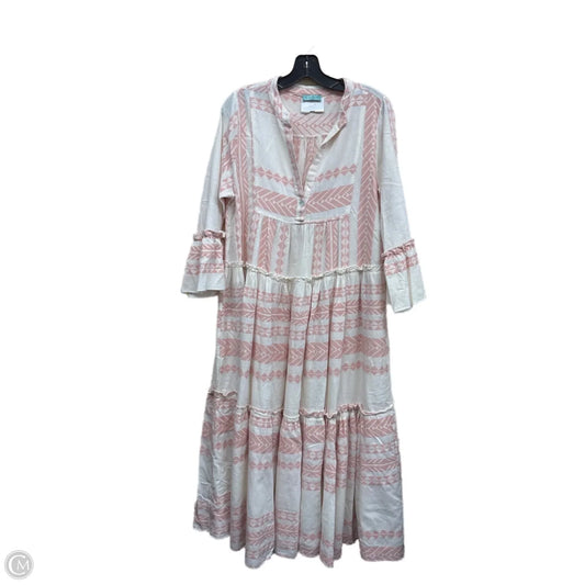 Dress Casual Maxi By Clothes Mentor In Pink & Tan, Size: M