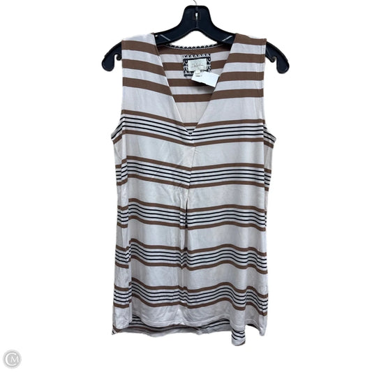 Top Sleeveless By Deletta In Striped Pattern, Size: S